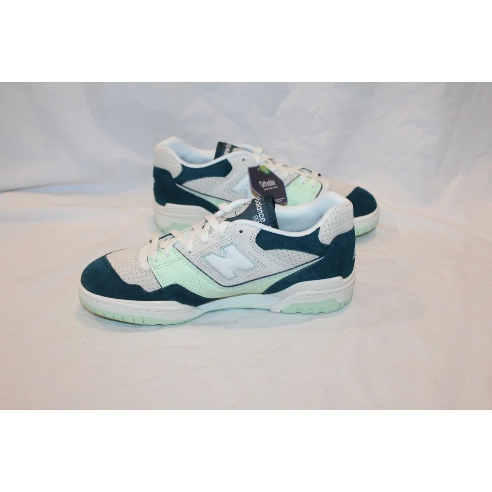 New Balance 550 Men's Green Grey Suede Leather Athletic Sneakers NEW SZ 13